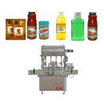 Mesin Pengisi Ketchup Empat, Mesin Pembungkus Saos Kanggo Botol Kaca