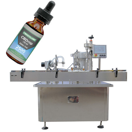 Mesin pangisi otomatis YB-YX4 otomatis 15ml cbd botol vial ngisi mesin capping lan label